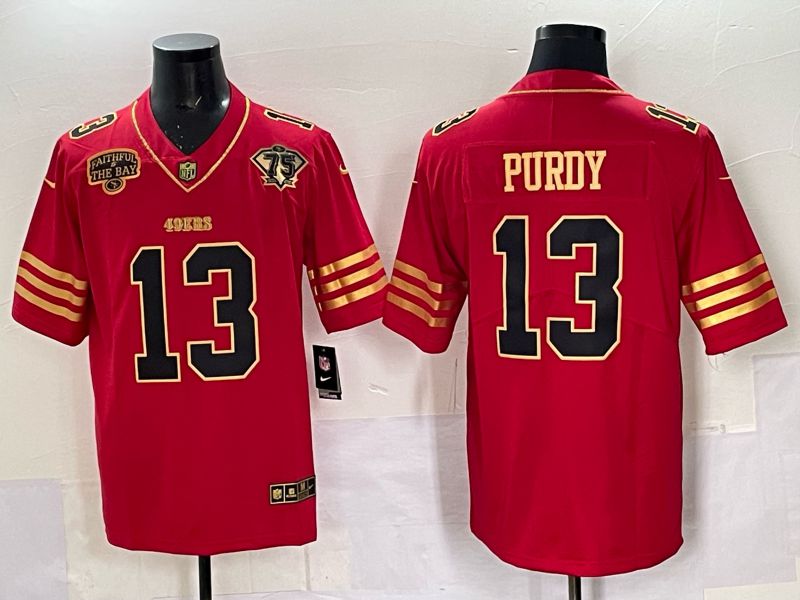 Men Nike San Francisco 49ers #13 Purdy red Limited NFL 2025 Jersey 0055